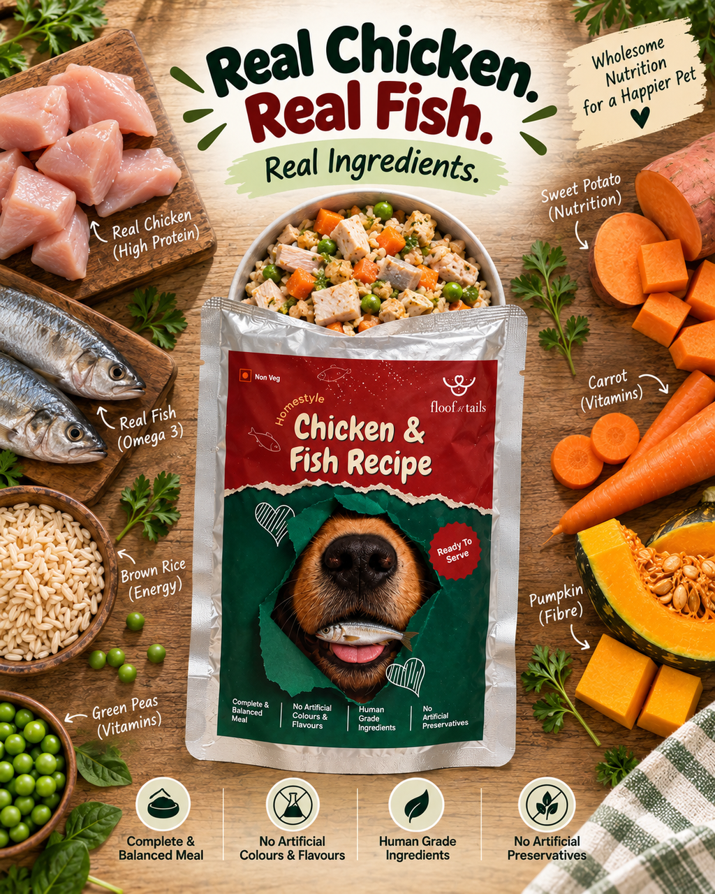 Homestyle Chicken & Fish Meal